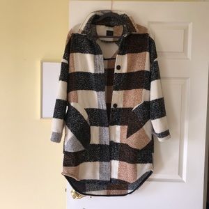 Nwt Plaid Boyfriend Shirt Jacket 